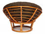 Кресло Papasan 23/01 W с подушкой Cognac, ткань Коричневый