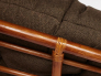 Кресло-качалка Papasan w 23/01 B с подушкой Pecan, ткань Коричневый