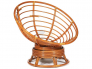 Кресло-качалка Papasan w 23/01 B с подушкой Cognac, ткань Старт