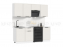 Кухня Николь 2100 мм Холст белый