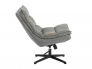 Кресло Рефлекс с пуфом светло-серый