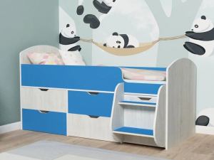 Кровать Малыш-7 Винтербер-Голубой