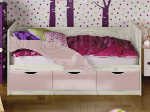 Кровать Дельфин-1 1800 Розовый металлик