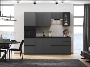 Кухня Техно-6 2400 мм Графит/Графит софт