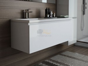 Тумба с раковиной слева Dallas Luxe 1400 навесная 1 длинный ящик