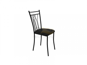Стул Онега Лайт кожзам черный/металлик черный - 4 шт