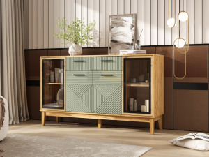 Комод (рамка AGT) Флэш Олива софт, Дуб Крафт