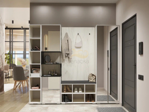 Прихожая Сорренто дуб крафт/антрацит